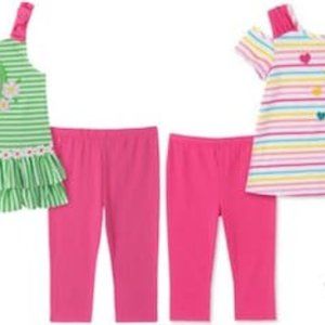 Kids Headquarters Baby Girls 2-Pc. Top and Leggings Set, Various Models